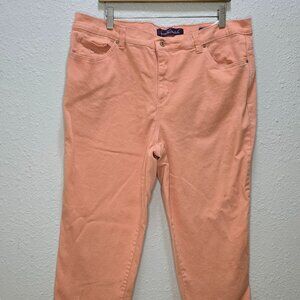 Peach Denim Jeans by Gloria Vanderbilt, Sz 18